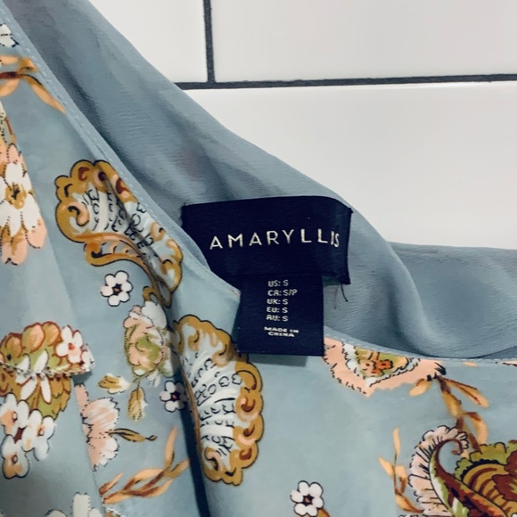 Anthropologie Amaryllis off the shoulder print Top S - Picture 4 of 4